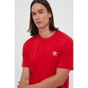 Bavlněné tričko adidas Originals červená barva, s aplikací