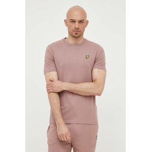 Bavlněné tričko Lyle & Scott růžová barva