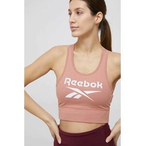 Sportovní podprsenka Reebok HB2283 oranžová barva, hladký