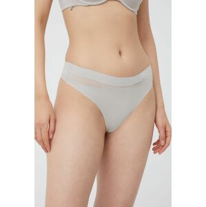 Tanga Calvin Klein Underwear šedá barva