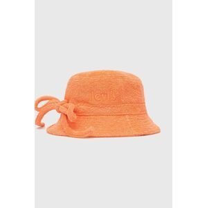 Bavlněná čepice Levi's oranžová barva