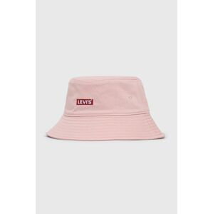 Bavlněná čepice Levi's růžová barva, bavlněný