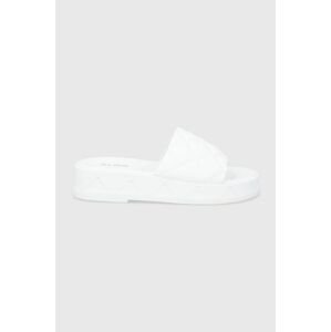 Pantofle Aldo Carreaux dámské, bílá barva, na platformě