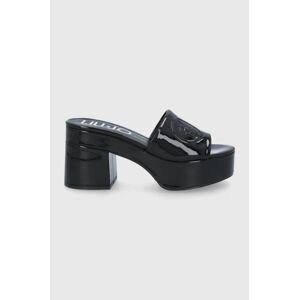 Pantofle Liu Jo Jasmine 07 dámské, černá barva, na podpatku