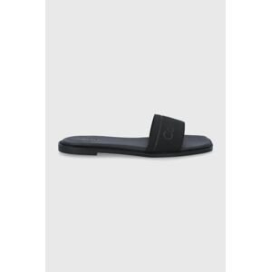 Pantofle Calvin Klein dámské, černá barva