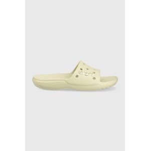 Pantofle Crocs Classic Slide dámské, béžová barva, 206121