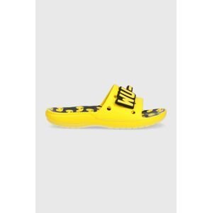 Pantofle Crocs dámské, žlutá barva