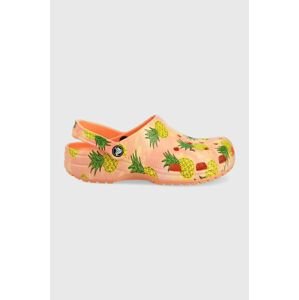 Pantofle Crocs dámské, oranžová barva, 207849.83F-PAPAYA.MLT