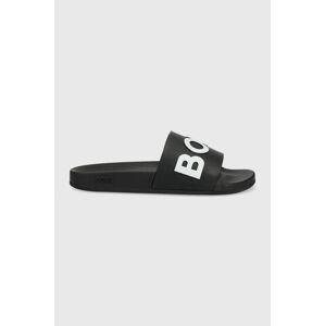 Pantofle BOSS Bay pánské, černá barva, 50471271