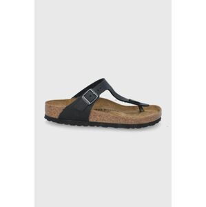 Kožené žabky Birkenstock Gizeh černá barva, 845251-Oil.Blk