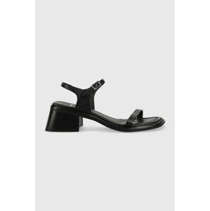 Kožené sandály Vagabond Shoemakers INES dámské, černá barva, na podpatku, 5311-101-20