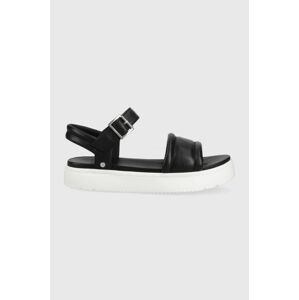 Kožené sandály UGG Zayne Ankle Strap dámské, černá barva