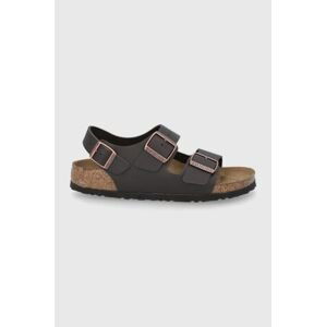 Birkenstock - Kožené sandály Milano 34103-Drk.Brwn