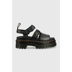 Kožené sandály Dr. Martens dámské, černá barva, na platformě, DM27405001.Ricki3strap-Blck.Nap.L