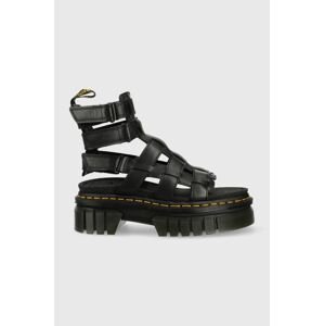 Kožené sandály Dr. Martens Ricki Gladiator dámské, černá barva, na platformě, DM27402001.Ricki.Gladi-Blck.Nap.L