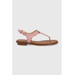 Sandály Michael Kors Mk Plate Thong dámské, růžová barva