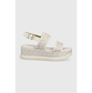 Sandály MICHAEL Michael Kors Presley Platform Sandal dámské, béžová barva, na platformě