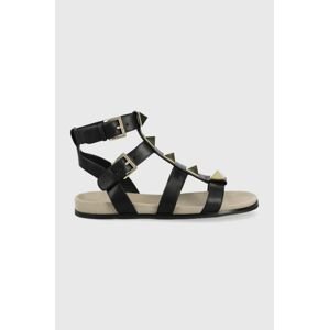 Kožené sandály Michael Kors Wren dámské, černá barva