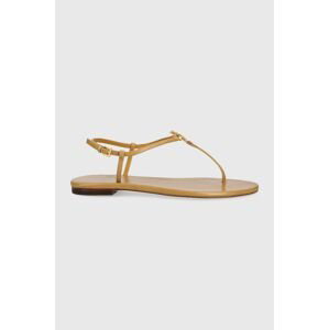 Kožené sandály Tory Burch Capri dámské, hnědá barva