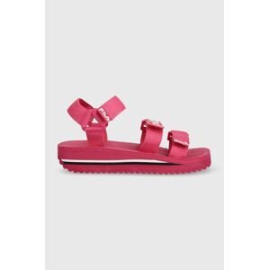 Dětské sandály Fila růžová barva
