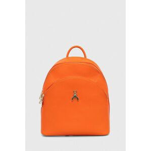 Kožený batoh Patrizia Pepe dámský, oranžová barva, malý, hladký