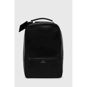 Kožený batoh Polo Ralph Lauren pánský, černá barva, velký, hladký