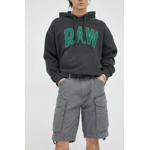 Bavlněné šortky G-Star Raw pánské, šedá barva