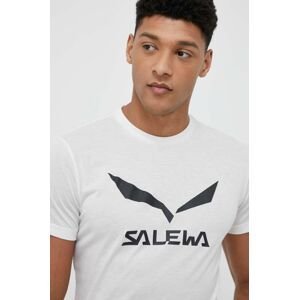 Sportovní triko Salewa bílá barva, s potiskem