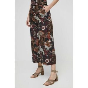 Kalhoty Medicine dámské, černá barva, střih culottes, high waist