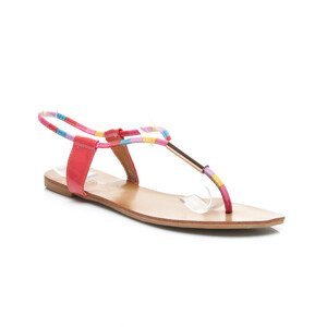 Jednoduché dámské sandále - růžové