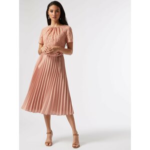 Růžové plisované šaty Dorothy Perkins Petite