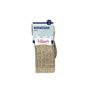 Béžové unisex zimní ponožky Bellinda NORWEGIAN STYLE SOCKS