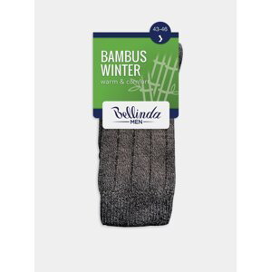 Pánské zimní ponožky BAMBUS WINTER SOCKS - Pánské zimní bambusové ponožky - šedá