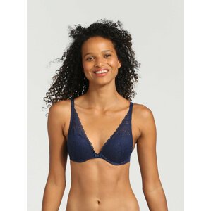 DIM SUBLIM PUSH-UP BRA - Krajková push up podprsenka - tmavě modrá