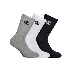 CHAMPION CREW SOCKS LEGACY 3x - Sportovní ponožky 3 páry - černá - bílá - šedá