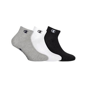 CHAMPION ANKLE SOCKS LEGACY 3x - Sportovní kotníkové ponožky 3 páry - černá - bílá - šedá