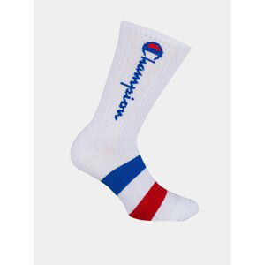 CREW SOCKS ROCHESTER AUTHENTIC - 1 pár Champion vyšších sportovních ponožek - bílá - červená - modrá