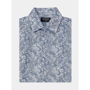 Modrá vzorovaná košile Burton Menswear London