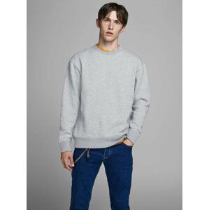 Světle šedá basic mikina Jack & Jones