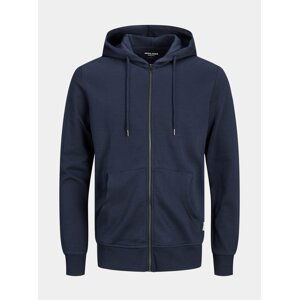 Tmavě modrá basic mikina s kapucí Jack & Jones