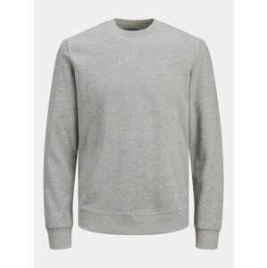 Světle šedá basic mikina Jack & Jones