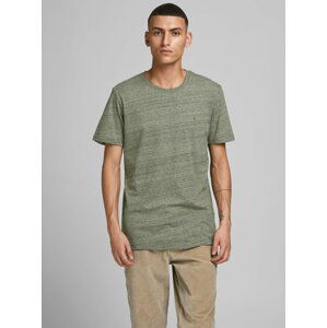 Khaki žíhané tričko Jack & Jones