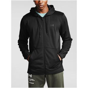 Černá mikina Under Armour UA Armour Fleece FZ Hoodie