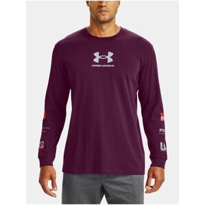 Fialové tričko Under Armour UA MULTI LOGO LS