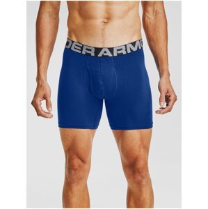 Modré boxerky Under Armour UA Charged Cotton 6in 3 Pack