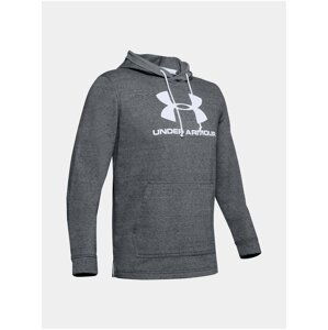 Šedá mikina Under Armour SPORTSTYLE TERRY LOGO HOODIE