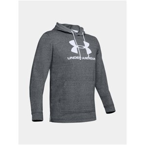 Šedá mikina Under Armour SPORTSTYLE TERRY LOGO HOODIE