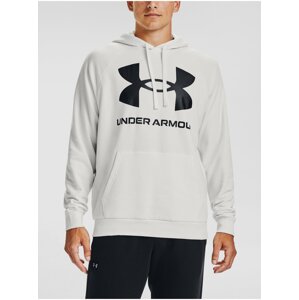 Bílá mikina Under Armour Rival Fleece Big Logo HD