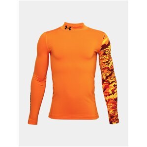 Oranžové tričko Under Armour CG ARMOUR PRTD MOCK