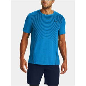 Modré tričko Under Armour Seamless Wave SS